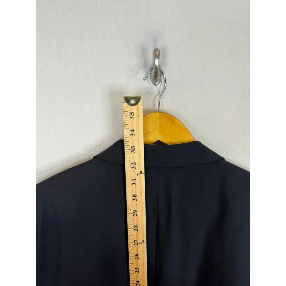 Strellson Novara-Luigi Mens 46 Black 100% Virgin Wool 3-Button Blazer Jacket